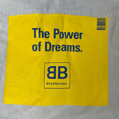 Balenciaga Thepowerofdreams Blue Back Print Oversize Denim Shirt 37 — view 8