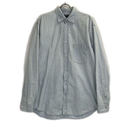 Balenciaga Thepowerofdreams Blue Back Print Oversize Denim Shirt 37