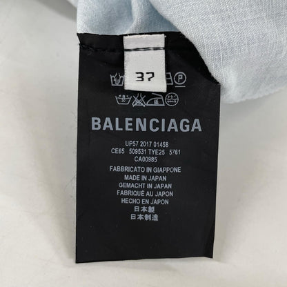 Balenciaga Thepowerofdreams Blue Back Print Oversize Denim Shirt 37 — view 4