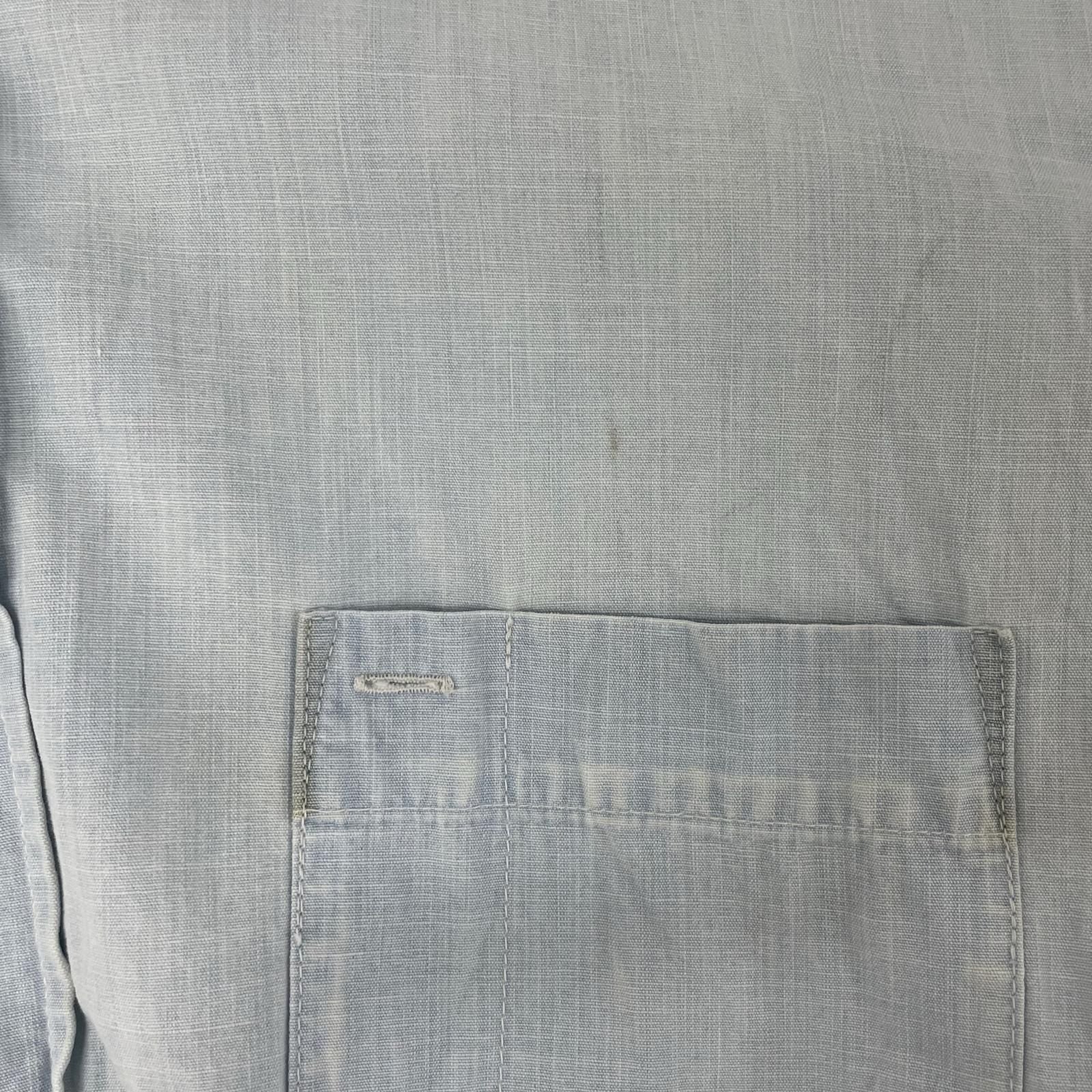 Balenciaga Thepowerofdreams Blue Back Print Oversize Denim Shirt 37 — view 9