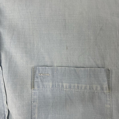 Balenciaga Thepowerofdreams Blue Back Print Oversize Denim Shirt 37 — view 9