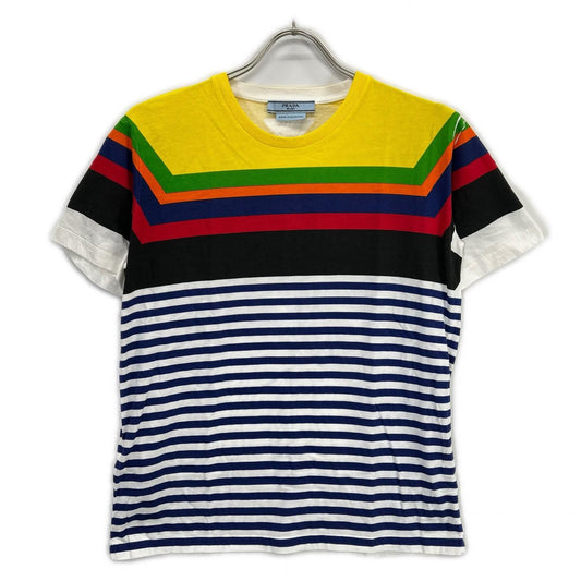 Prada Multicolor Cotton Border T-Shirt