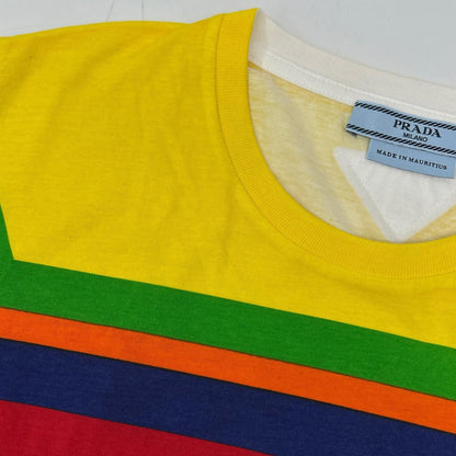 Prada Multicolor Cotton Border T-Shirt — view 6