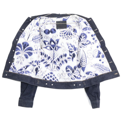 Gucci Floral Lining Denim Jacket — view 3