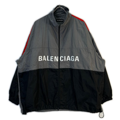 Balenciaga Zip UP Logo Jacket Print Nylon 44
