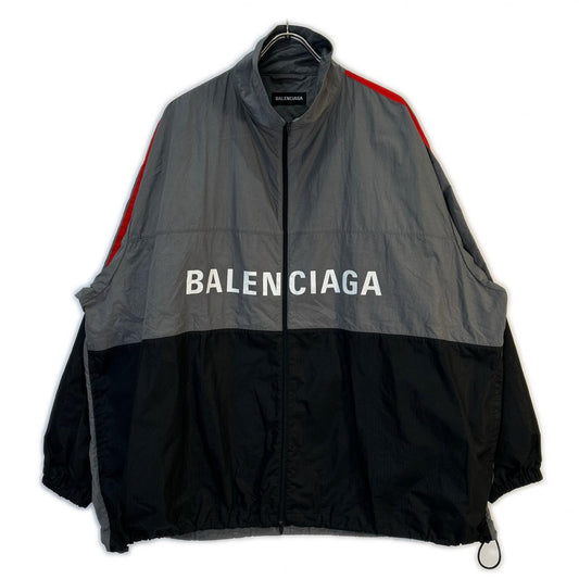 Balenciaga Zip UP Logo Jacket Print Nylon 44