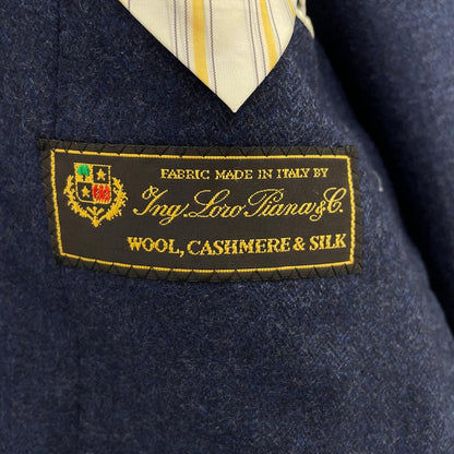 Loro Piana Tomorrowland Navy Wool Cashmere Jacket 46 — view 5