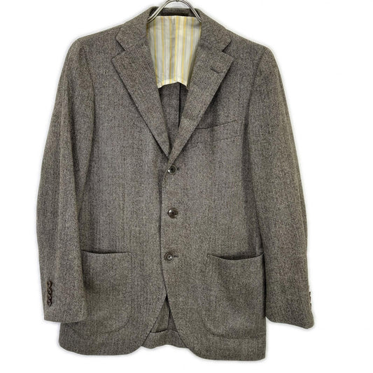 Loro Piana Tomorrowland Brown Urukashimiya Silk Jacket 46