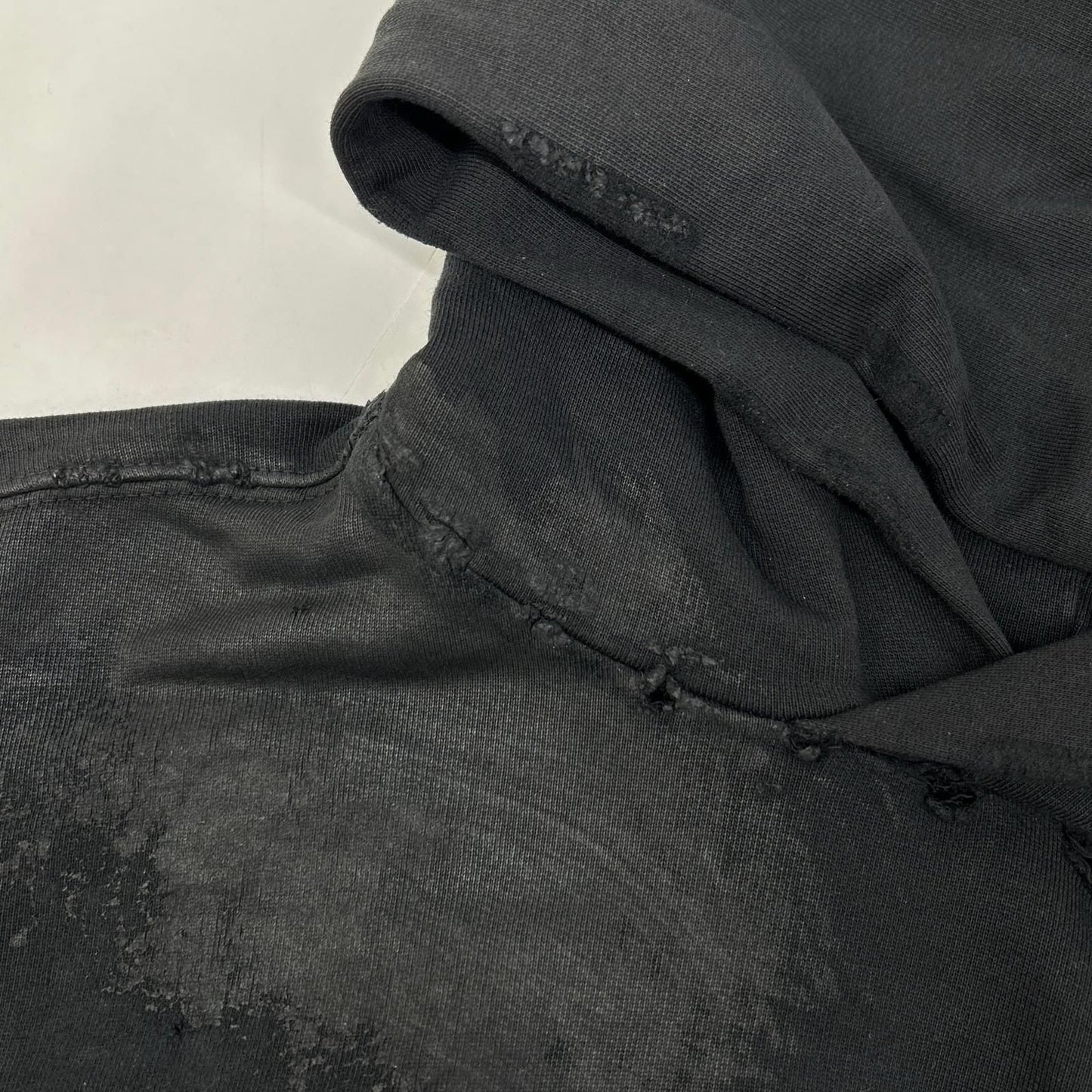 Balenciaga BB Print Distressed Pullover Hoodie — view 7
