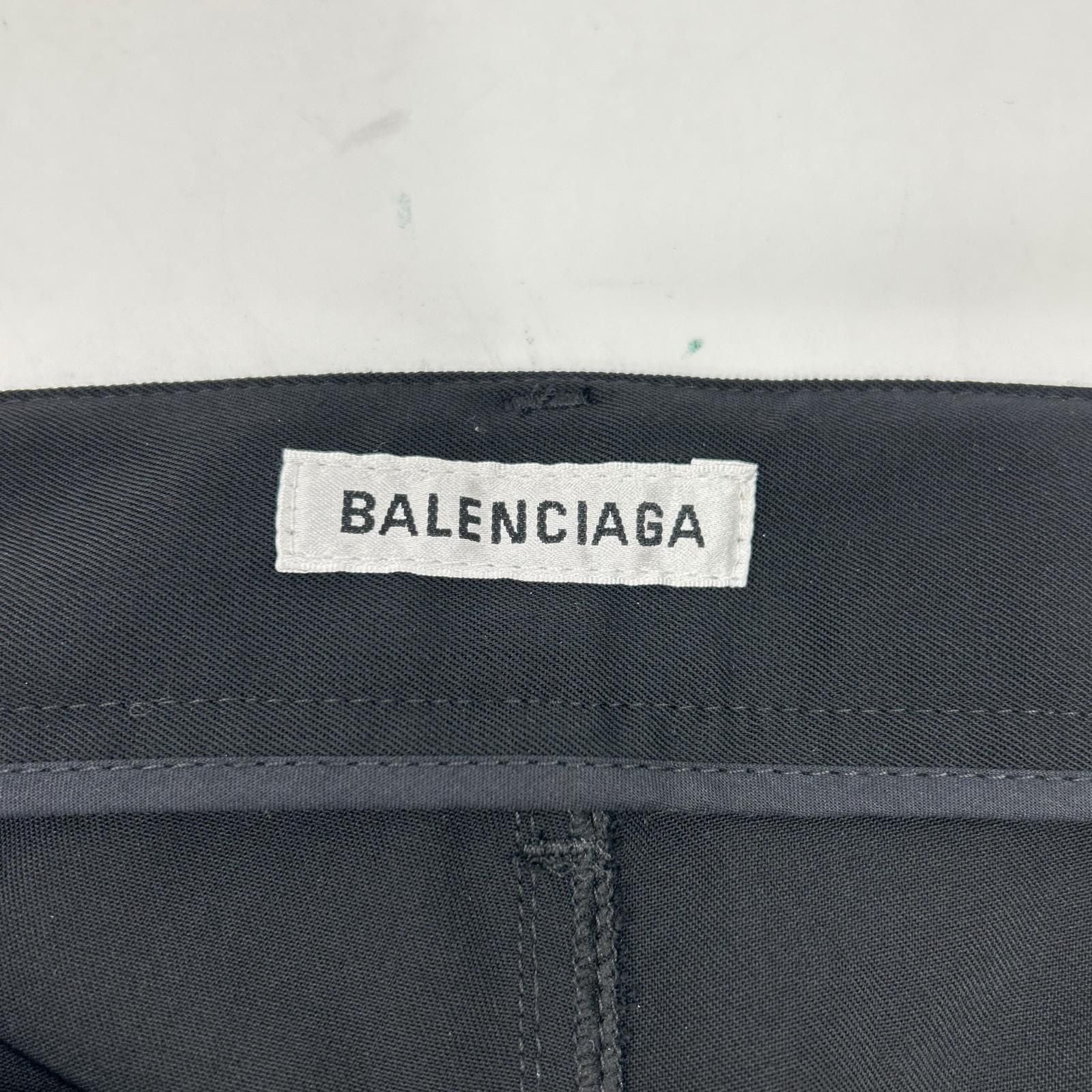 Balenciaga Black Wool Trousers Long Pants 34 — view 3