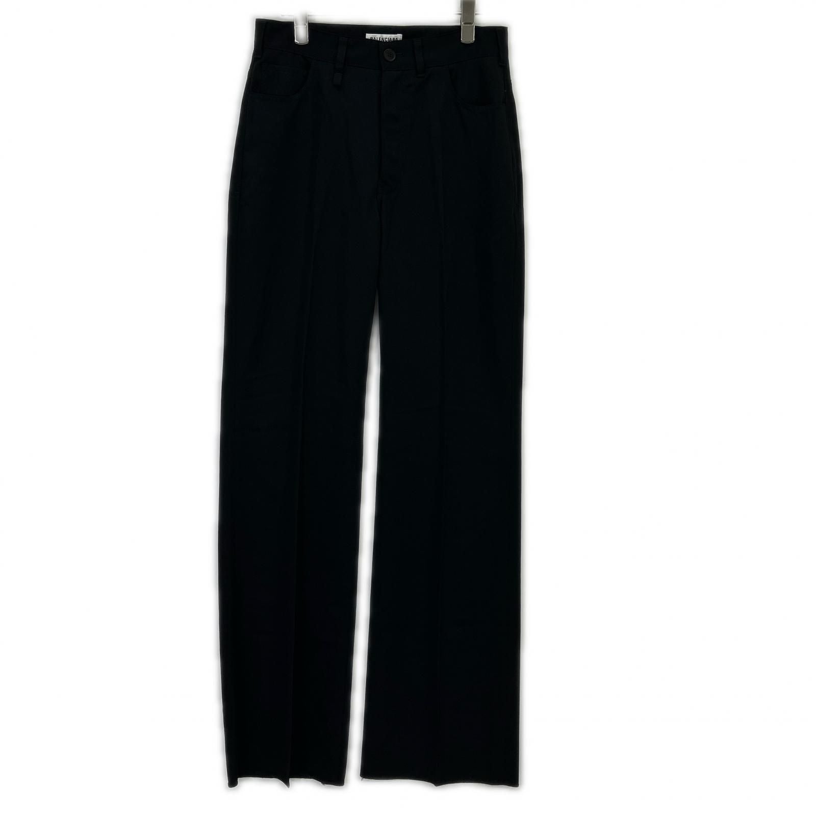 Balenciaga Black Wool Trousers Long Pants 34