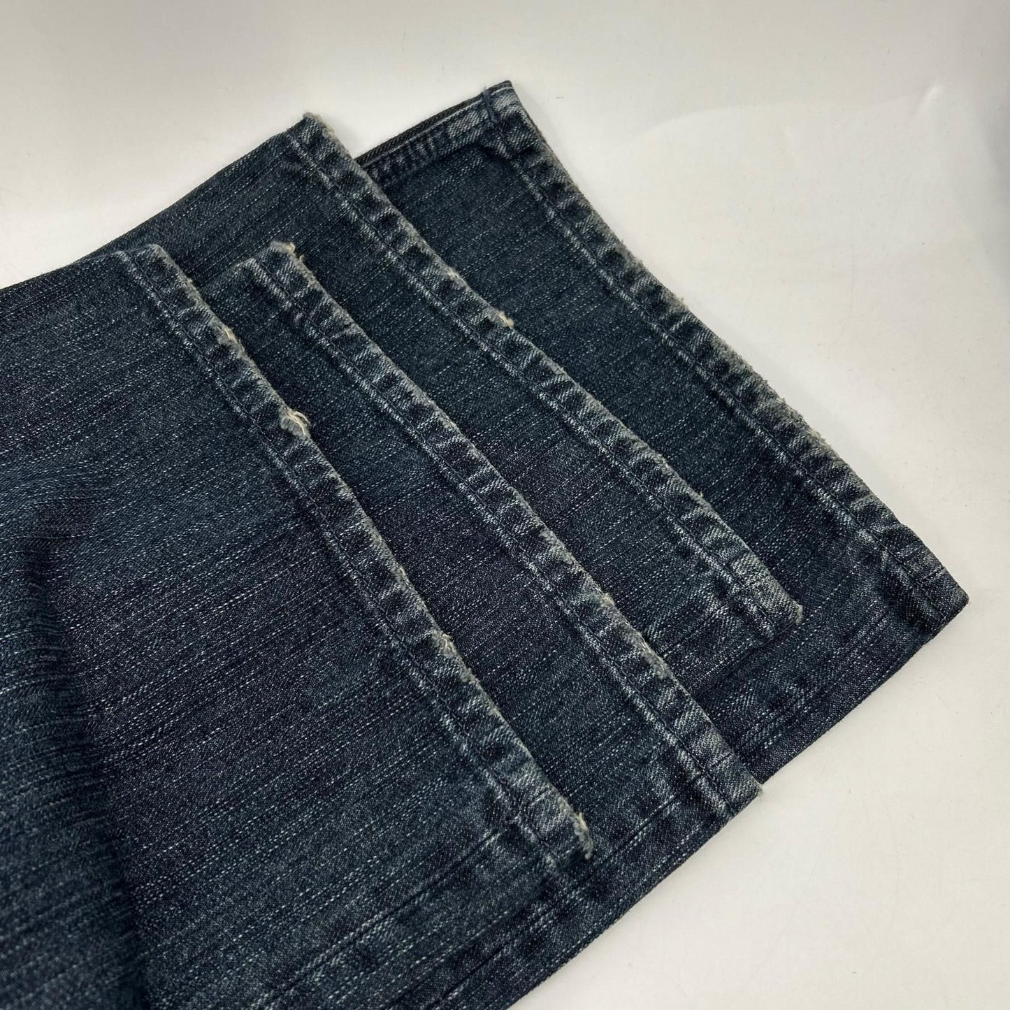 Balenciaga Blue Double Front Wide Leg Jeans XS — view 9