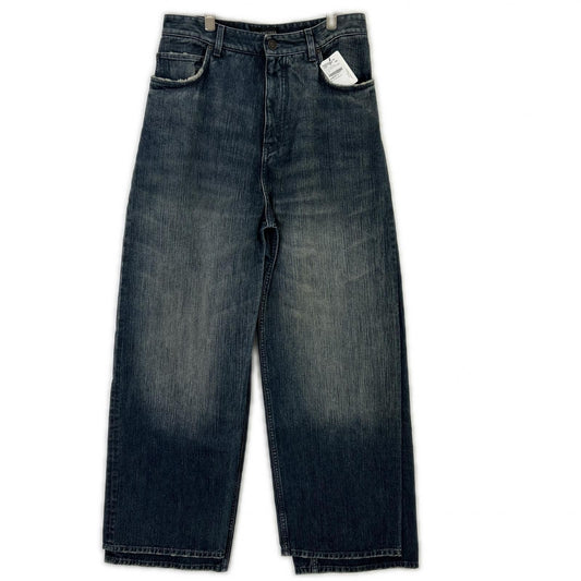 Balenciaga Blue Double Front Wide Leg Jeans XS