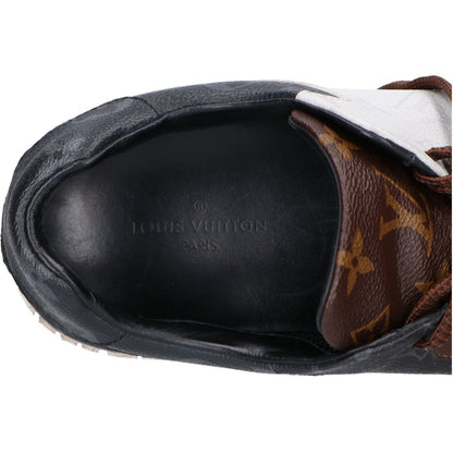Louis Vuitton Black White Monogram Run Away Sneakers — view 8