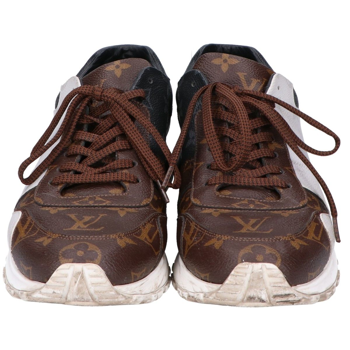 Louis Vuitton Black White Monogram Run Away Sneakers — view 2