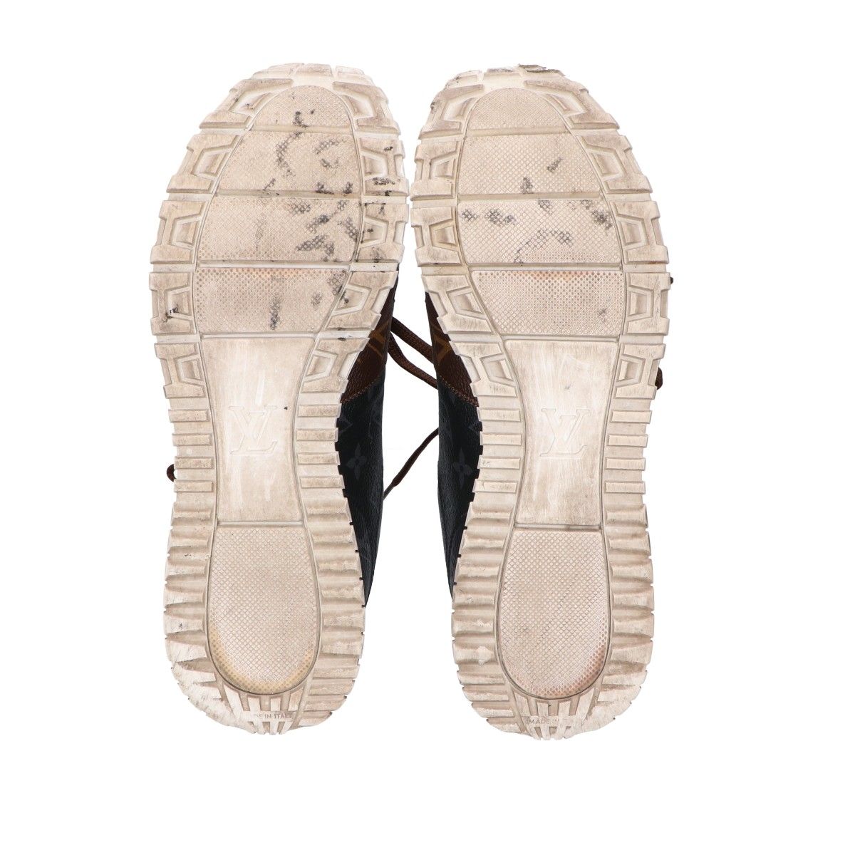 Louis Vuitton Black White Monogram Run Away Sneakers — view 7