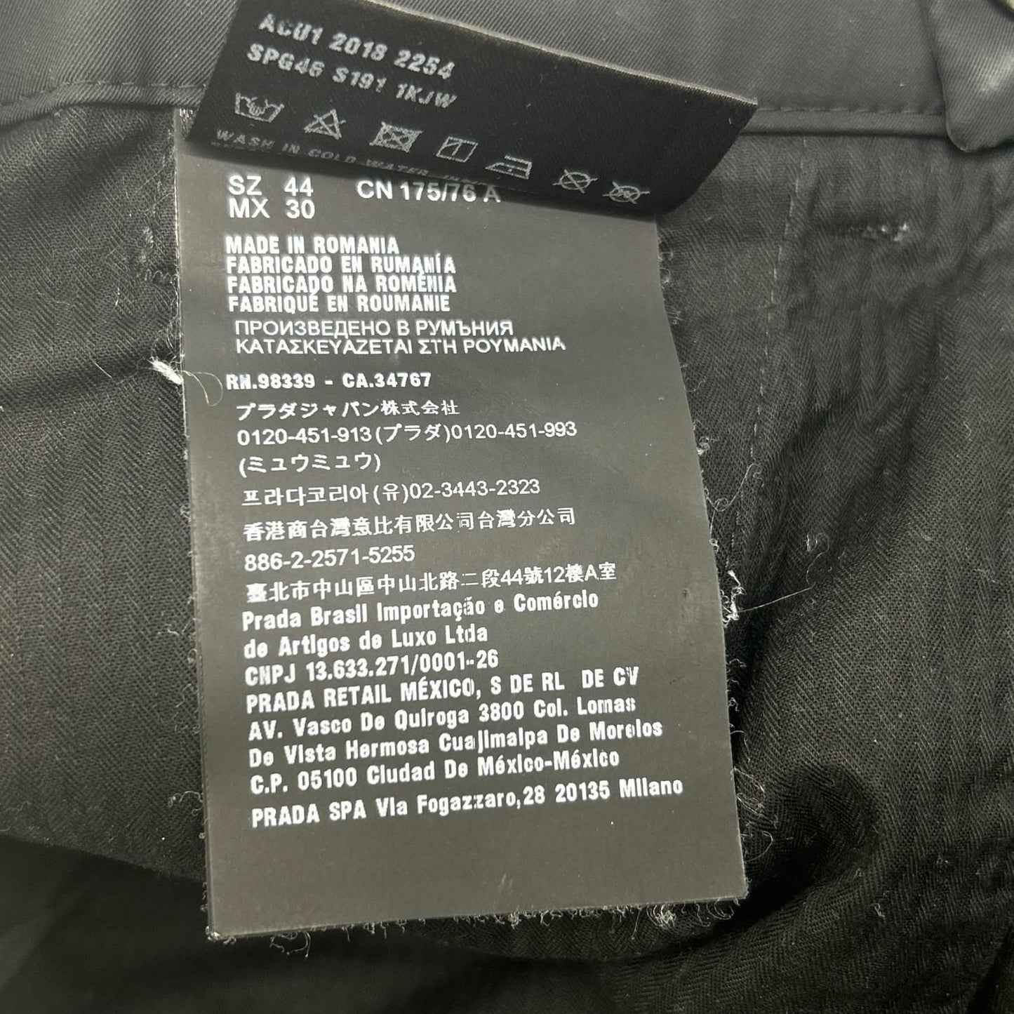 Prada Black Nylon Pants 44 — view 4