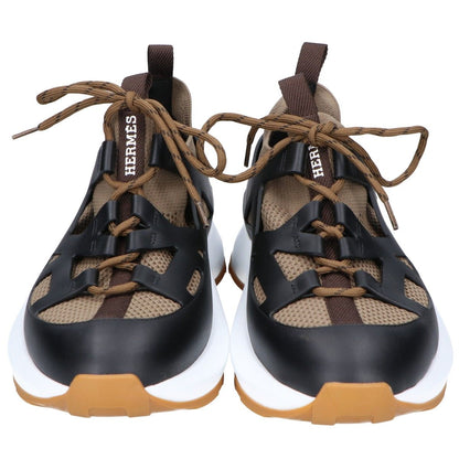Hermes Khaki Katana Knit Sneakers — view 2