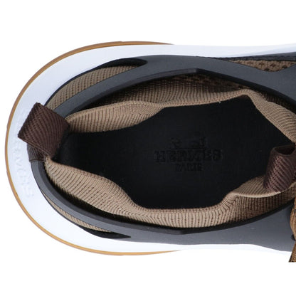 Hermes Khaki Katana Knit Sneakers — view 8