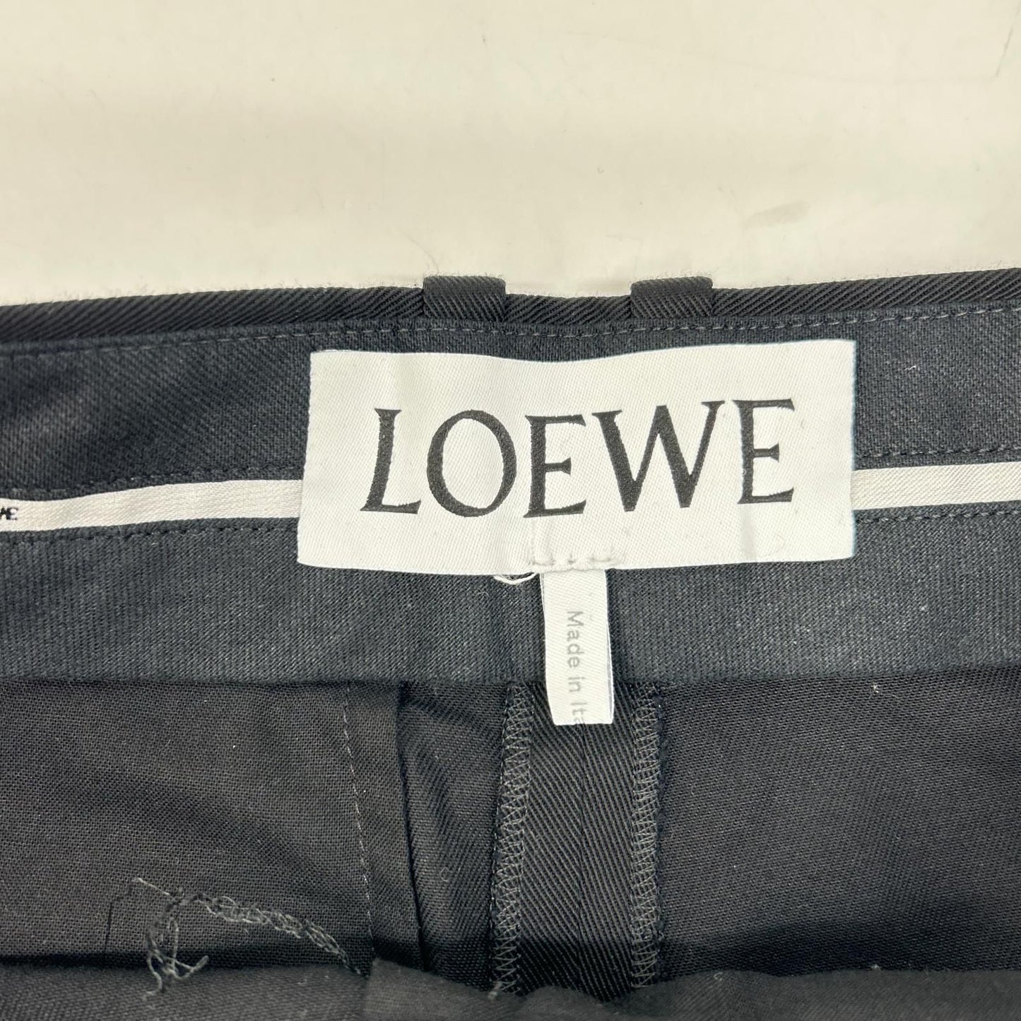 Loewe Black Drawstring Trousers Pants 42 — view 3