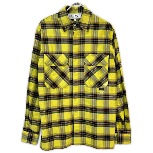 Loewe Yellow Check Oversized Shirts 44 T-Shirt