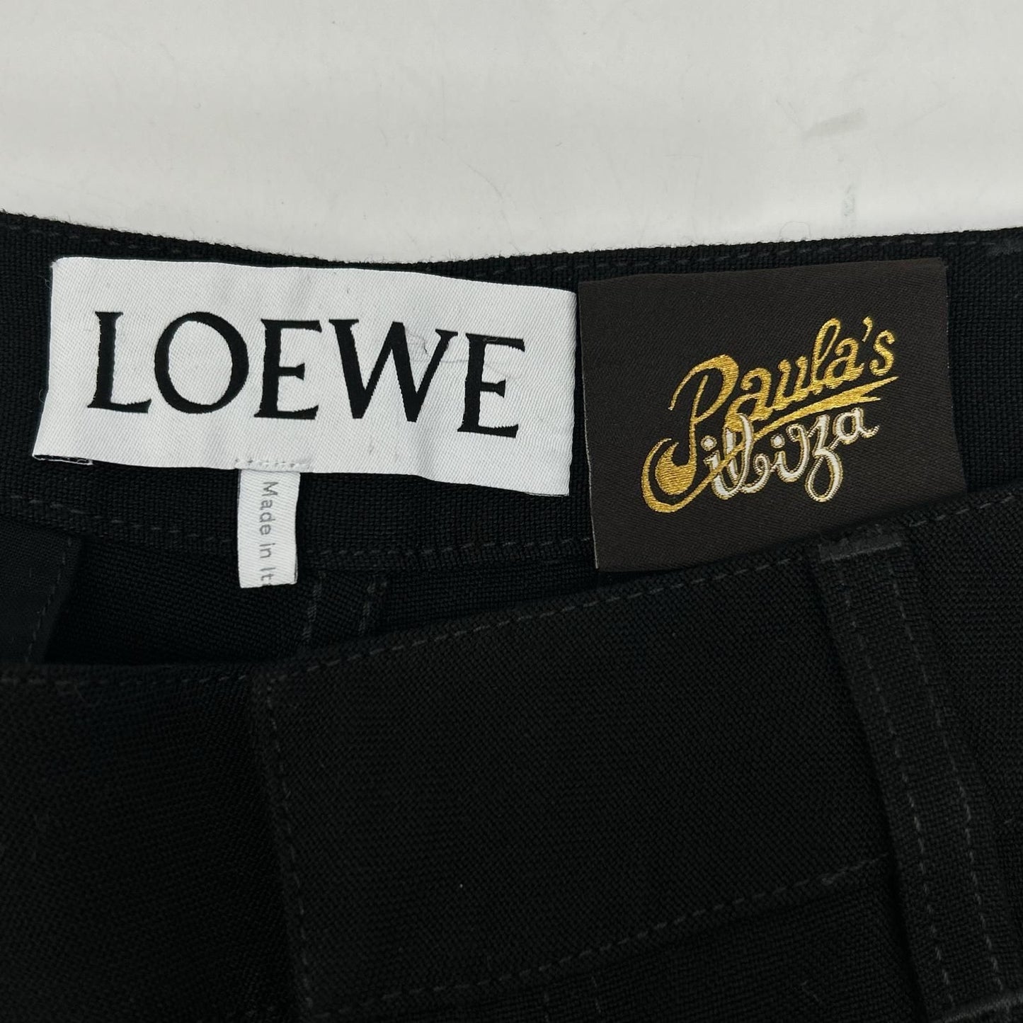 Loewe Paula's Ibiza Black Linen Blend Pants 38 — view 4