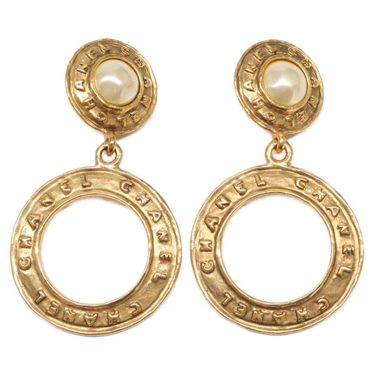 Chanel Vintage 26 Castellane Era Faux Pearl Circle Earring