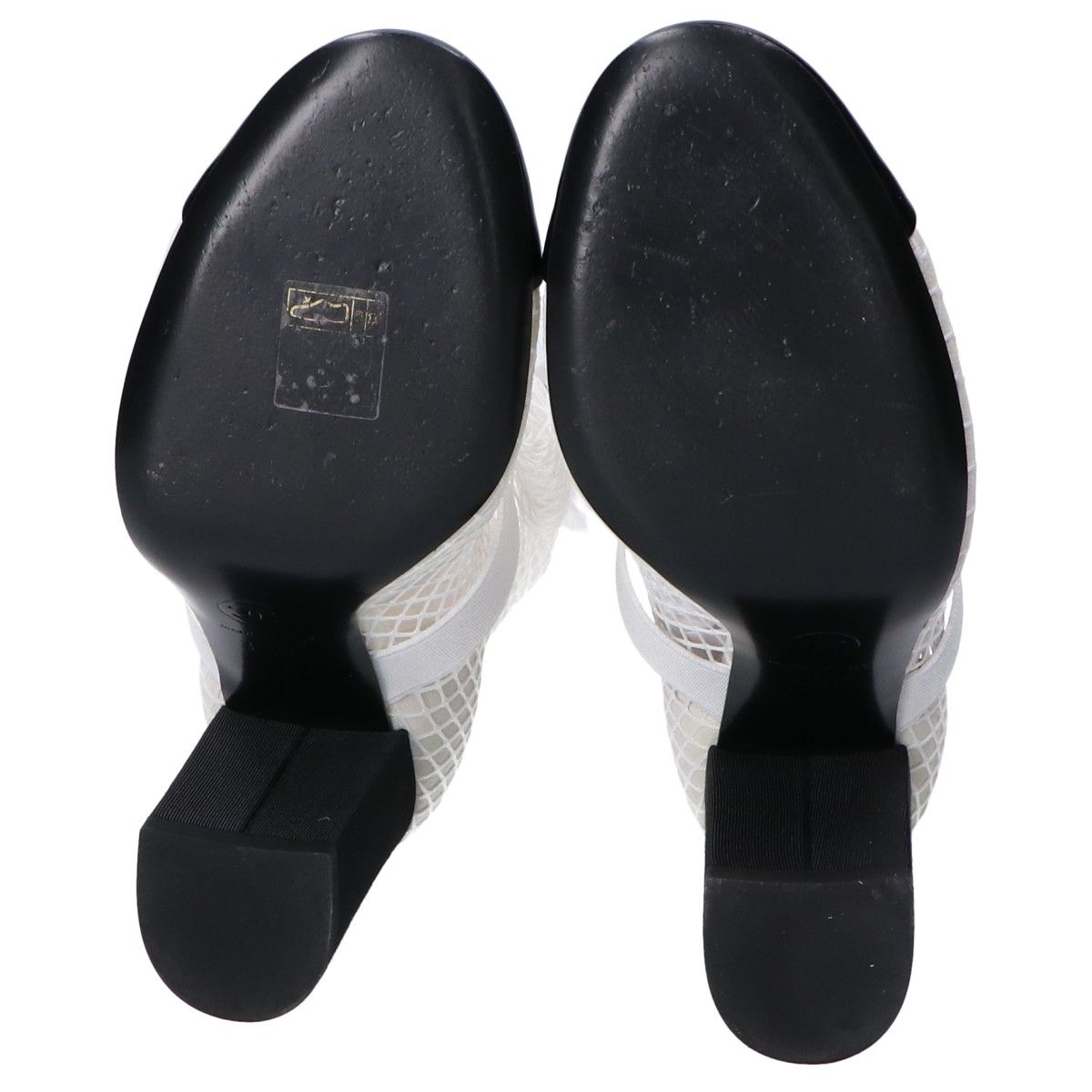 Chanel Ribbon Pearl CC Logo Patent Leather Mesh Short Boots — view 7