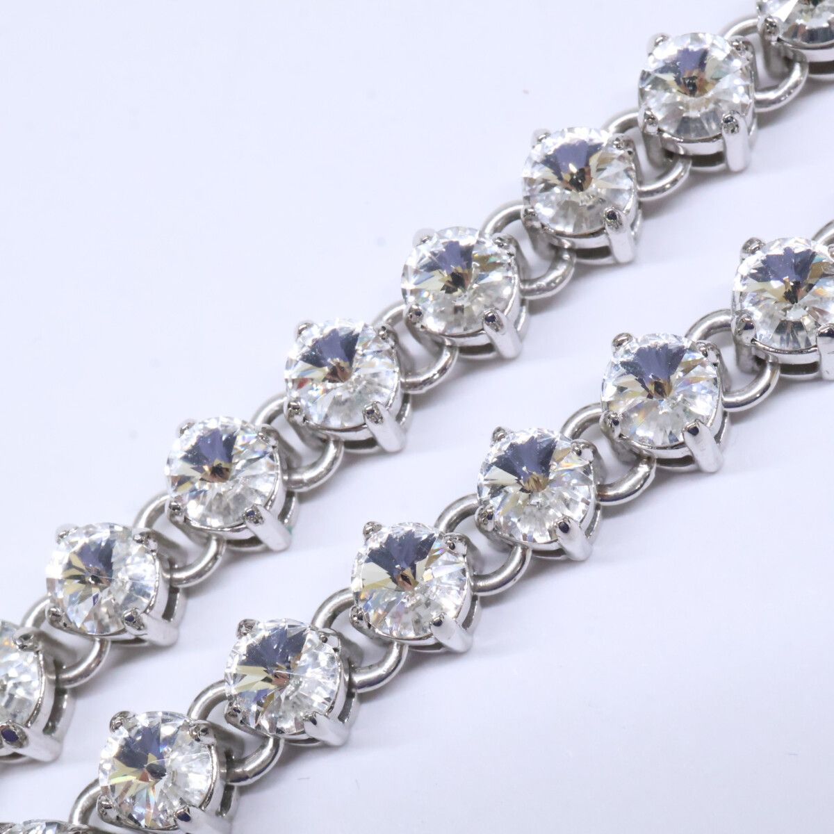 Miu Miu Crystal Logo Choker Necklace — view 4