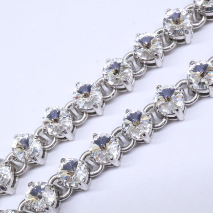 Miu Miu Crystal Logo Choker Necklace — view 4