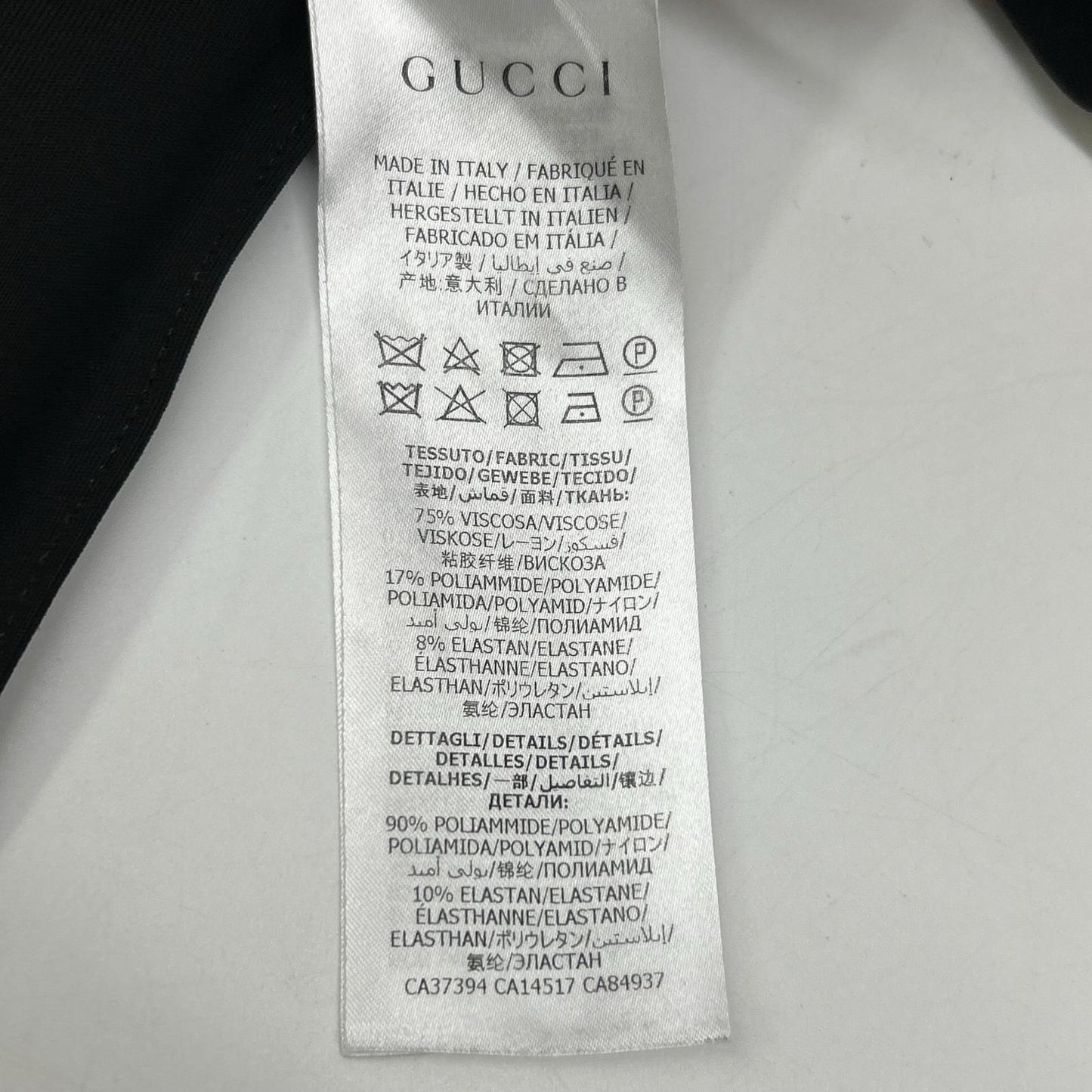 Gucci Black Pink Rayon Blend Waist Logo Center Seam Jersey Leggings Pants — view 4