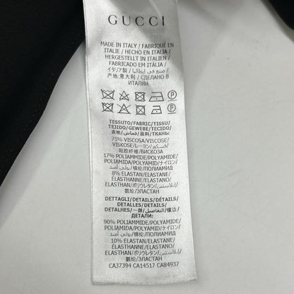 Gucci Black Pink Rayon Blend Waist Logo Center Seam Jersey Leggings Pants — view 4