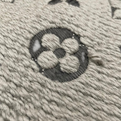 Louis Vuitton Scarf Echarpe Logo Mania Wool Silk Monogram Gray — view 7