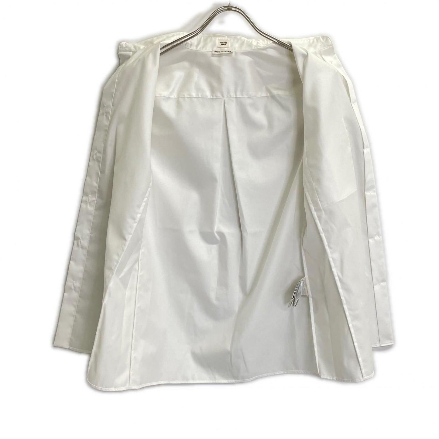 Hermes White Cotton Series Shell Button Shirt 34 — view 3