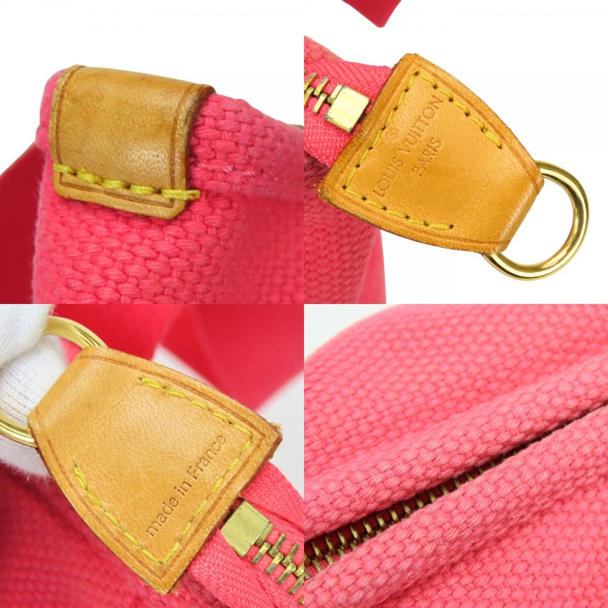 Louis Vuitton Tote Cabas MM Antigua Canvas Leather Rose Gold Everyday — view 7