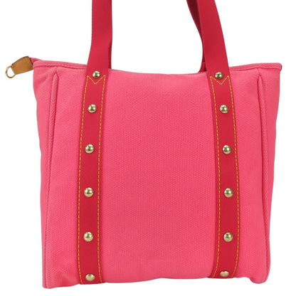 Louis Vuitton Tote Cabas MM Antigua Canvas Leather Rose Gold Everyday — view 3