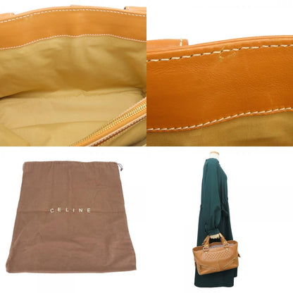 Celine Handbag Boogie Bag Leather Camel Brown Gold Everyday — view 9