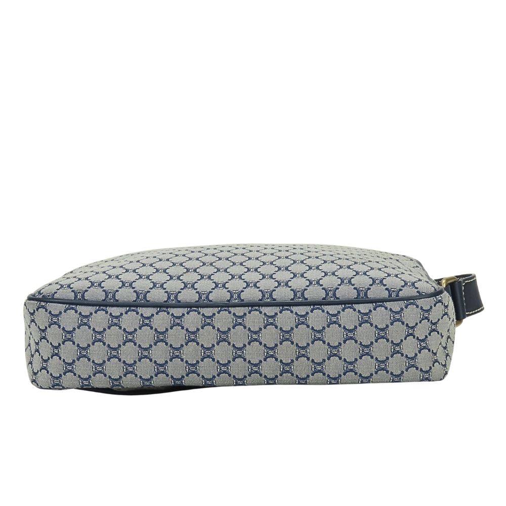 Celine Shoulder Bag Macadam 24 Canvas Leather Navy Crossbody Daily — view 4