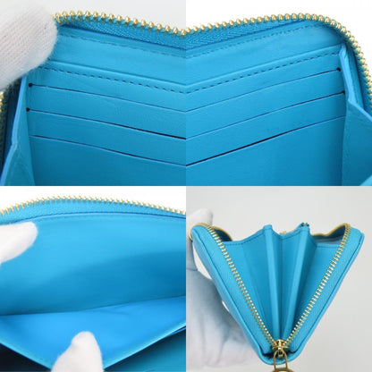 Louis Vuitton Wallet Zippy Coussin Monogram Turquoise Blue Embossed Everyday — view 9