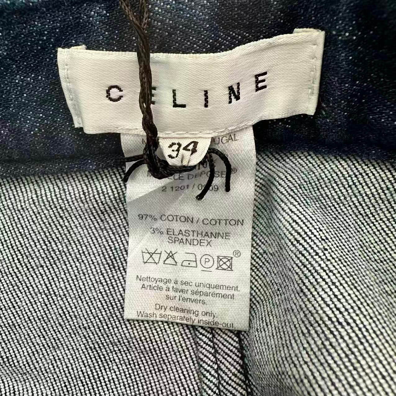 Celine Cotton Denim Pants Blue 34 — view 5