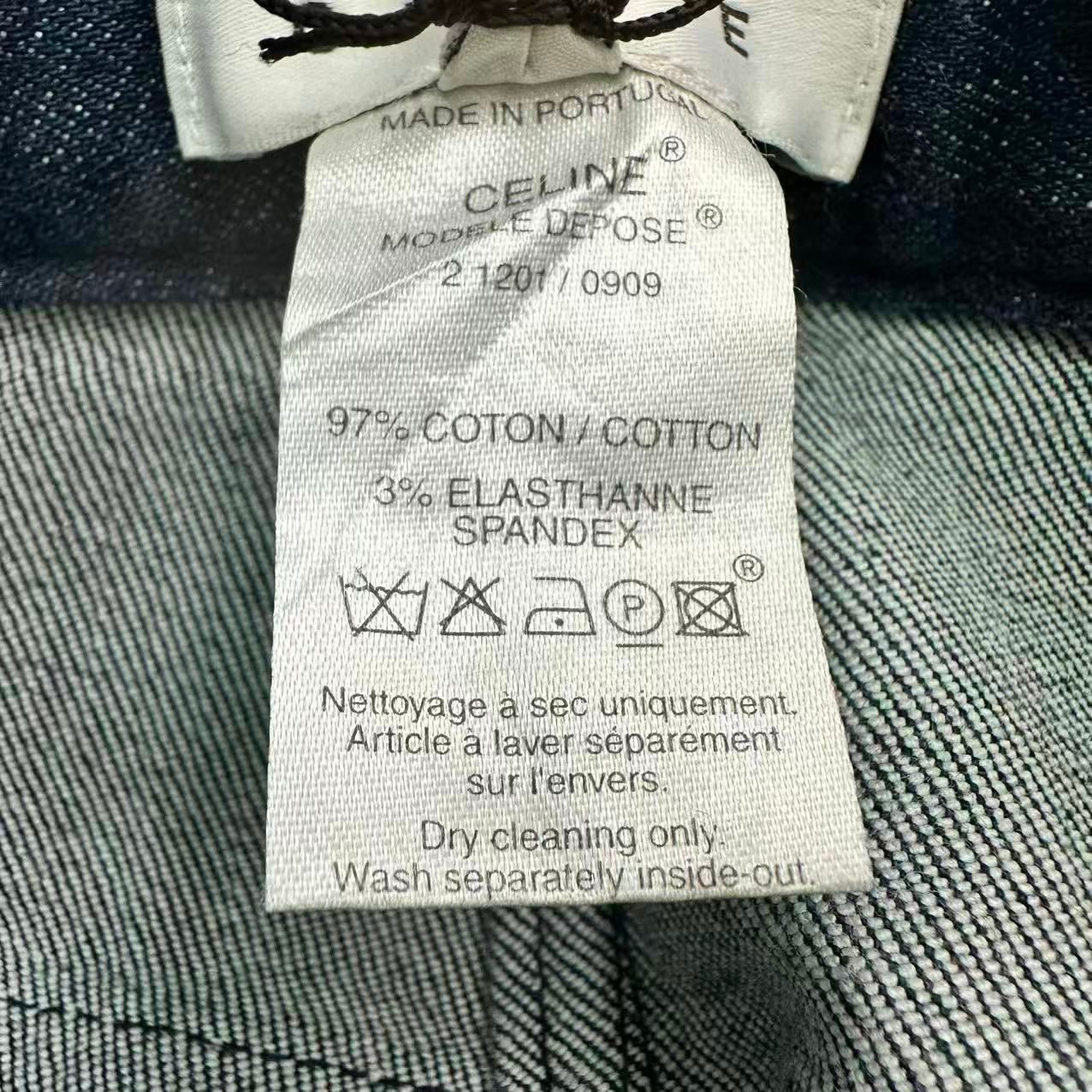 Celine Cotton Denim Pants Blue 34 — view 6