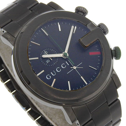 Gucci Chrono Stainless Steel Black Quartz Chronograph Dial Watch — view 3