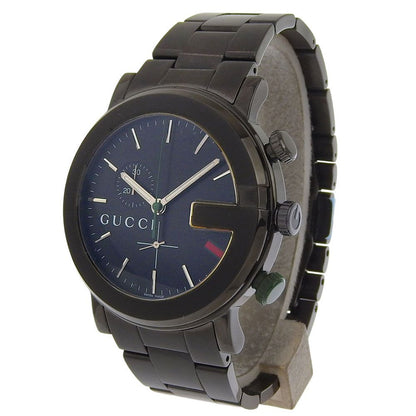 Gucci Chrono Stainless Steel Black Quartz Chronograph Dial Watch — view 2