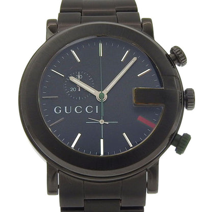 Gucci Chrono Stainless Steel Black Quartz Chronograph Dial Watch