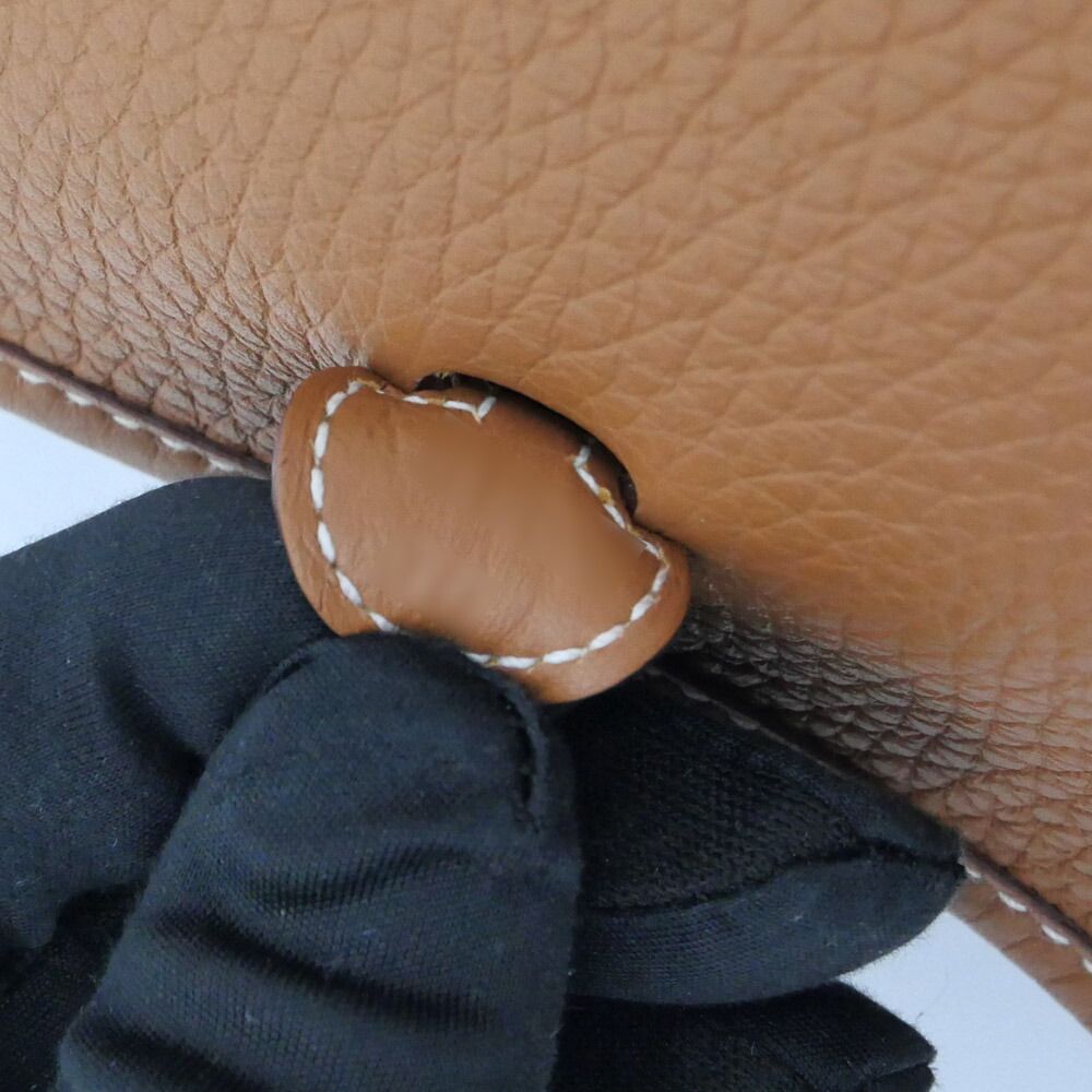 Hermes Evelyne TPM Gold Taurillon Clemence Shoulder Bag Brown Leather — view 7