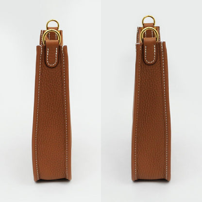 Hermes Evelyne TPM Gold Taurillon Clemence Shoulder Bag Brown Leather — view 2
