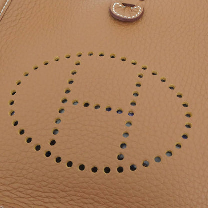 Hermes Evelyne TPM Gold Taurillon Clemence Shoulder Bag Brown Leather — view 8
