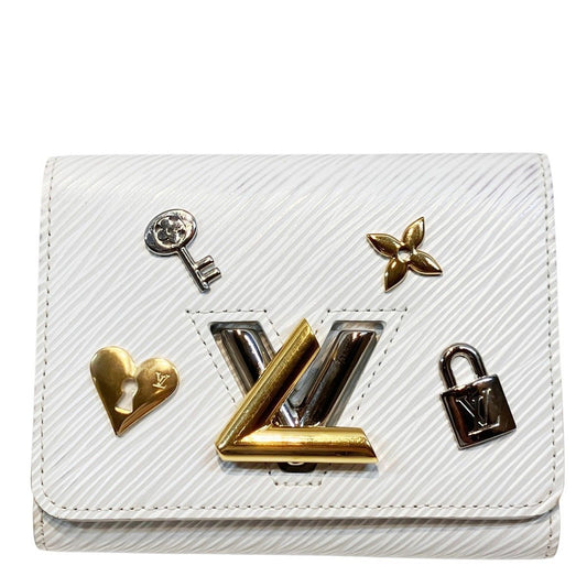 Louis Vuitton Portefeuille Twist Compact Epi Love Lock Trifold Wallet Leather