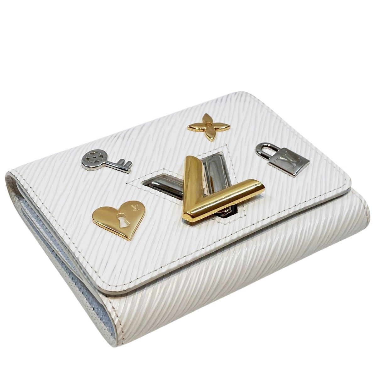 Louis Vuitton Portefeuille Twist Compact Epi Love Lock Trifold Wallet Leather — view 8
