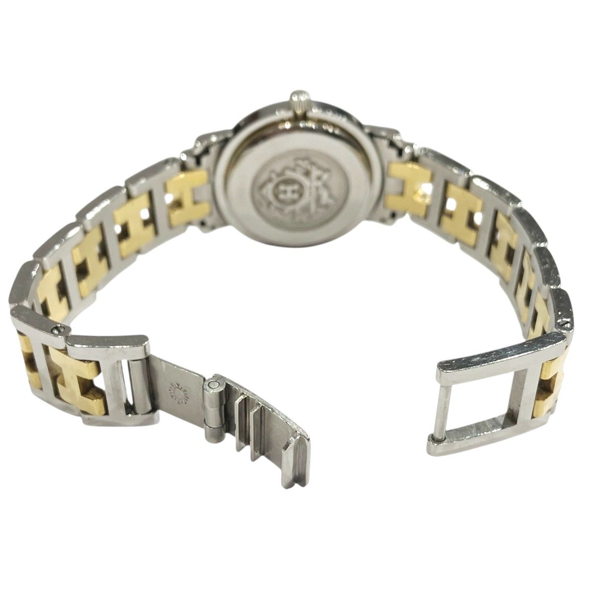 Hermes Clipper Watch SS Quartz White Dial — view 7
